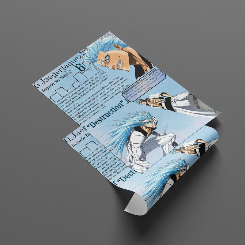 Grimmjow .J Espada 6 | Manga Illustration Poster
