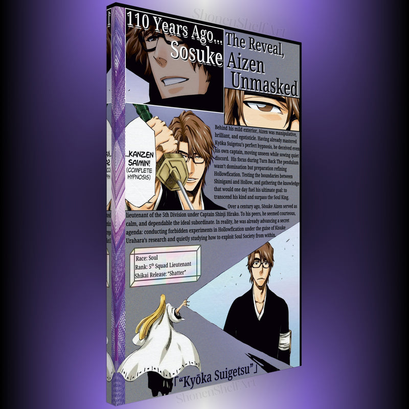 Aizen Unmasked | Canvas Illustration