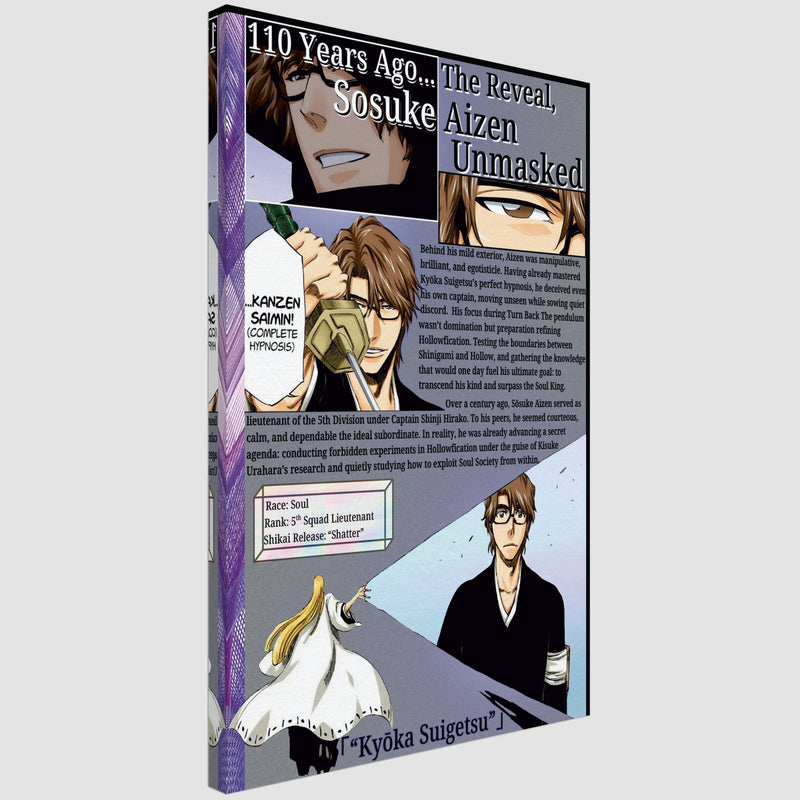 Aizen Unmasked | Canvas Illustration