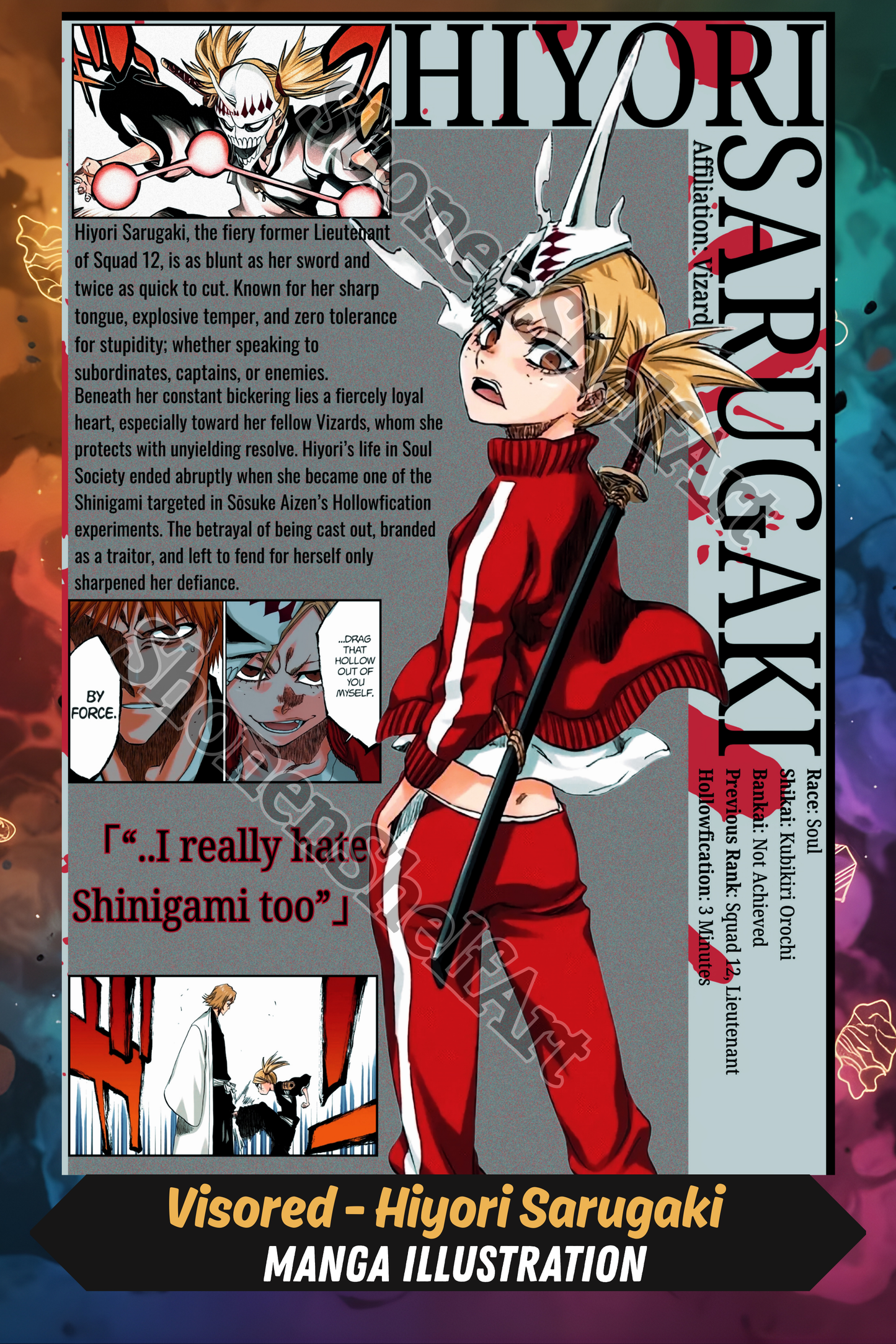 Hiyori Sarugaki Manga Wall Art | Anime Character Digital Poster | Printable Artwork