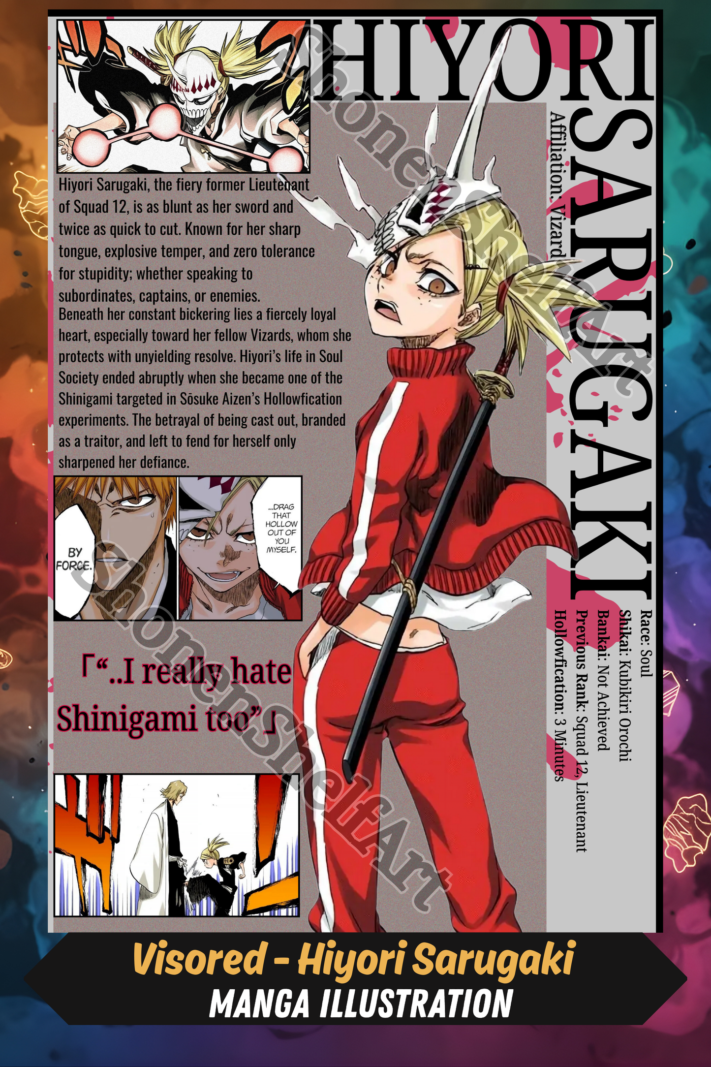 Hiyori Sarugaki Manga Wall Art | Anime Character Digital Poster | Printable Artwork