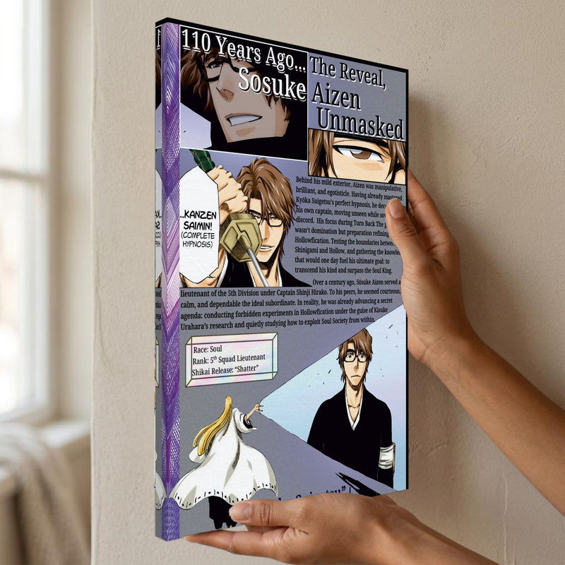 Aizen Unmasked | Canvas Illustration