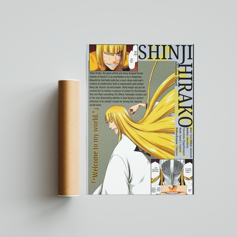 Shinji Hirako | Visored | Manga Wall Art Digitally Downloadable
