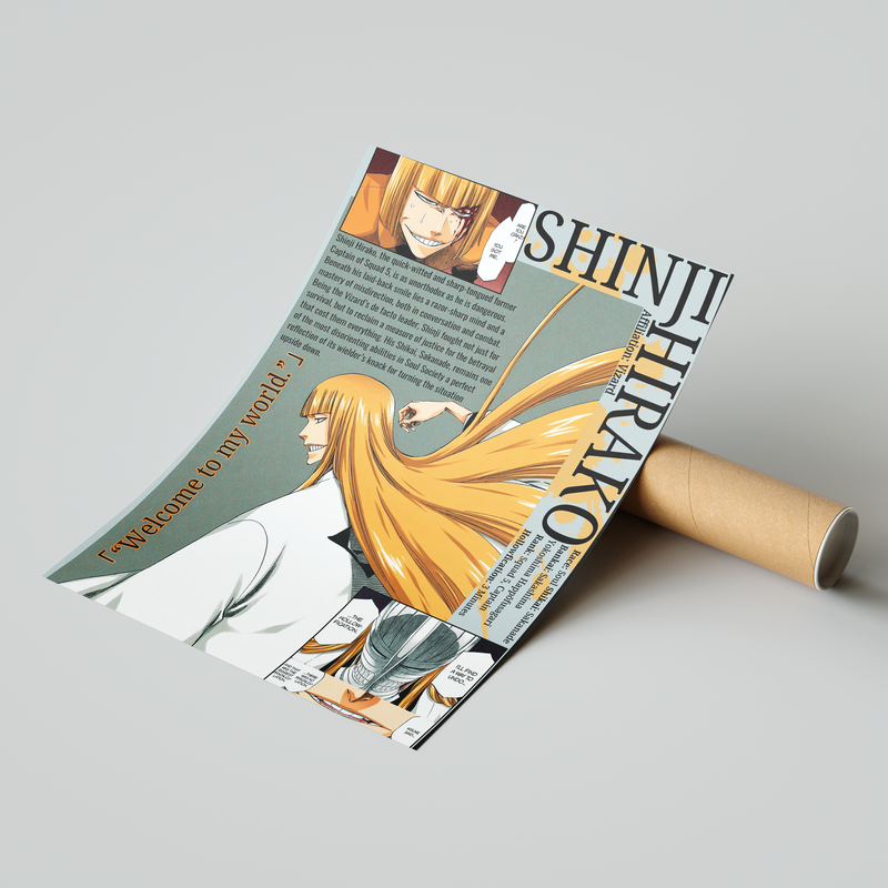 Shinji Hirako | Visored | Manga Wall Art Digitally Downloadable